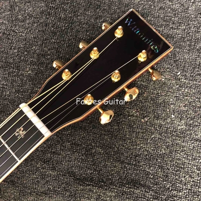 Custom Martin Style OM Style 42 Solid Spruce Cedar Top Acoustic Guitar Real Abalone Inlay with Vintage Tuner supplier