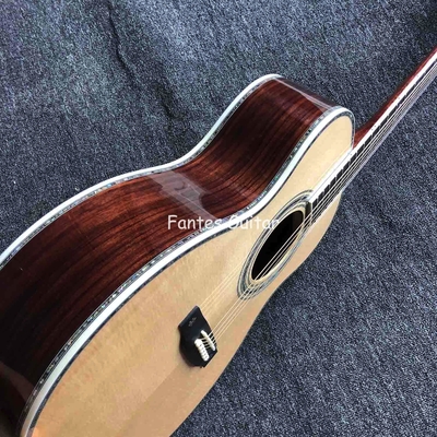 Custom Solid Cedar Top Real Abalone Classic Headstock Acoustic Guitar G00042c Model Shape supplier