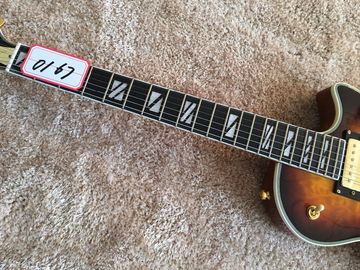 LP custom guitar tobacco sunburst quilted maple body Back contour and neck joint contour Ebony fingerboard custom guitar supplier
