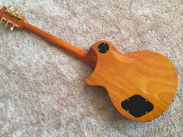LP custom guitar tobacco sunburst quilted maple body Back contour and neck joint contour Ebony fingerboard custom guitar supplier