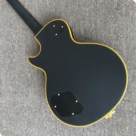 Grand LP electric guitar black with bigsby, yellow body binding, 3 pickups, gold hardwares supplier