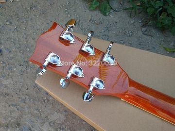 Top Quality 41 inch Orange color G Hummingbird classic acoustic guitar,Factory Custom Solid Spruce top guitar supplier