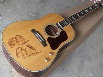 Natural Chibson G160e acoustic guitar John Lennon signature G160 electric acoustic guitar top drawings G160 supplier