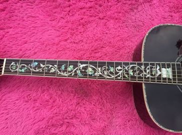 Sunburst Chibson J45 deluxe acoustic guitar Real Abalone Inlays rosewood body J45 electric acoustic guitar supplier