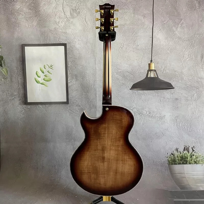 Custom Vintage Burst Byrdland Jazz Electric Guitar Flamed Maple Top with Gold Hardware HH Pickups supplier