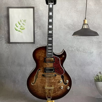 Custom Vintage Burst Byrdland Jazz Electric Guitar Flamed Maple Top with Gold Hardware HH Pickups supplier