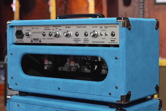 Custom Dumble Clone 2025 Overdrive Reverb 50-Watt Hand-Wired Tube Head-Suede Blue JJ Tubes 50W supplier