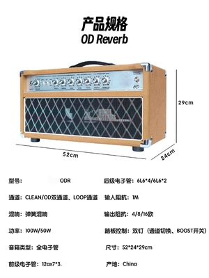 Custom Dumble Clone 2025 Overdrive Reverb 50-Watt Hand-Wired Tube Head-Suede Blue JJ Tubes 50W supplier