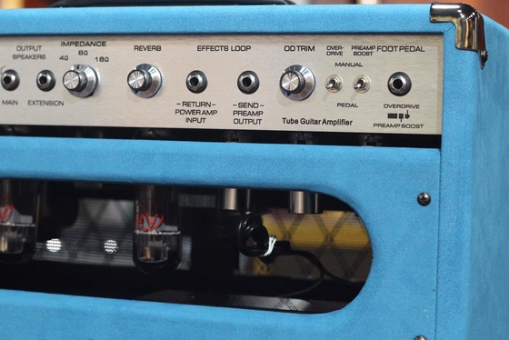Custom Dumble Clone 2025 Overdrive Reverb 50-Watt Hand-Wired Tube Head-Suede Blue JJ Tubes 50W supplier