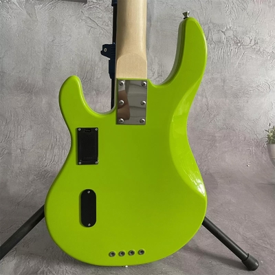 Custom 4 Strings Stingray Electric Bass Guitar in Green with White Pickguard Rosewood Fretboard supplier