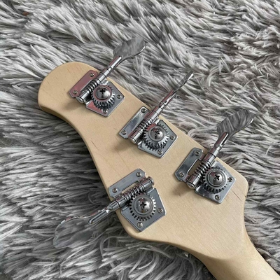 Custom 4 Strings Stingray Electric Bass Guitar in Green with White Pickguard Rosewood Fretboard supplier