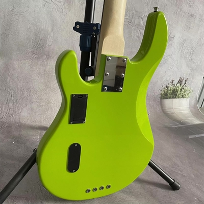 Custom 4 Strings Stingray Electric Bass Guitar in Green with White Pickguard Rosewood Fretboard supplier