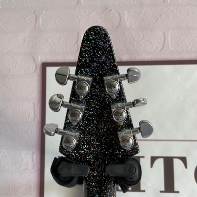 Custom Factory Metallic Grey Silver V Shape Electric Guitar Closed Pickups Mahogany Body Neck supplier