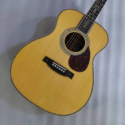 Custom Martin style OM body solid santo back side acoustic guitar 40 inch supplier