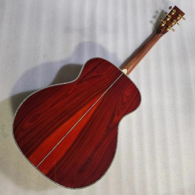 Custom Martin style OM body solid santo back side acoustic guitar 40 inch supplier