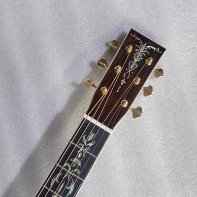Custom Martin style OM body solid santo back side acoustic guitar 40 inch supplier