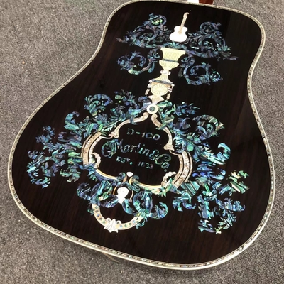 Deluxe Solid Rosewood Back Side 41 Inch D100aa Type Spruce Engraved Acoustic Guitar Abalone Inlay supplier