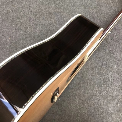 Deluxe Solid Rosewood Back Side 41 Inch D100aa Type Spruce Engraved Acoustic Guitar Abalone Inlay supplier