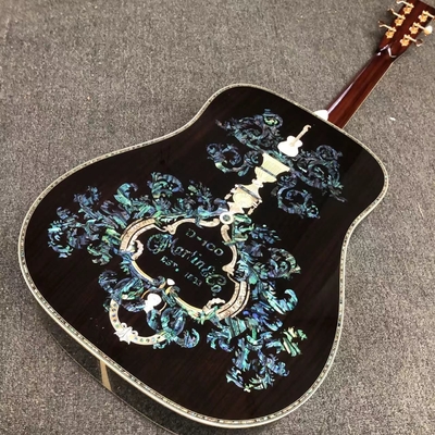 Deluxe Solid Rosewood Back Side 41 Inch D100aa Type Spruce Engraved Acoustic Guitar Abalone Inlay supplier