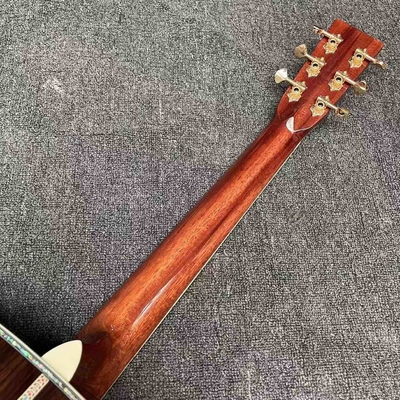 Custom OM Body Yellow Painting Acoustic Electric Guitar with SOLID ROSEWOOD Back Side supplier
