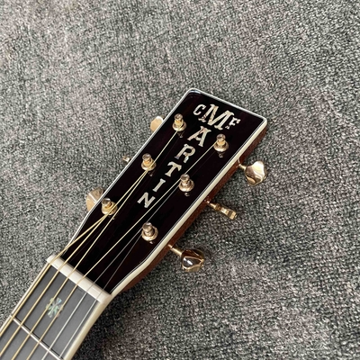 Custom OM Body Yellow Painting Acoustic Electric Guitar with SOLID ROSEWOOD Back Side supplier