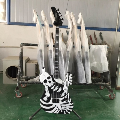 Factory George Lynch Skull Skeleton 4 Strings Electric Bass Guitar Basswood Body supplier