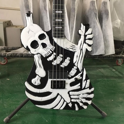 Factory George Lynch Skull Skeleton 4 Strings Electric Bass Guitar Basswood Body supplier