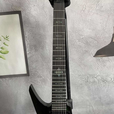 Custom 7 Strings Bird of Prey Neck Inlay Special Body Green Burst Flamed Maple Top Electric Guitar supplier