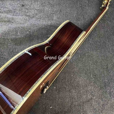 Custom OM Body Cedar Top Acoustic Electric Guitar with ROSEWOOD Back Side supplier