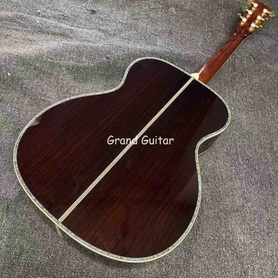 Custom OM Body Cedar Top Acoustic Electric Guitar with ROSEWOOD Back Side supplier