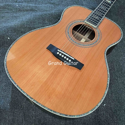 Custom OM Body Cedar Top Acoustic Electric Guitar with ROSEWOOD Back Side supplier