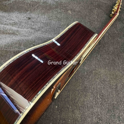 Custom 41 Inch D-45 Sunburst Acoustic Guitar, Rosewood BACK SIDE, Martin Style supplier