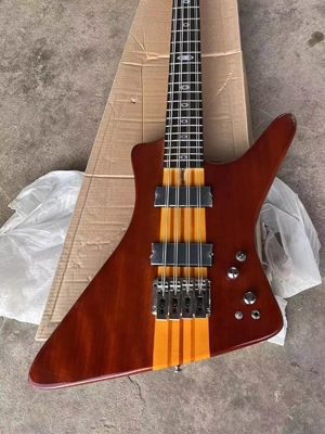 Custom 24 Frets Neck Thru Body Abalone Neck Inlay 8 Strings Electric Bass Guitar supplier