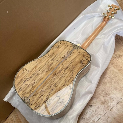 Custom Maple 41 Inch D Type Acoustic Guitar Abalone Inlays Ebony Fingerboard supplier