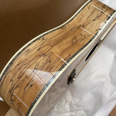 Custom Maple 41 Inch D Type Acoustic Guitar Abalone Inlays Ebony Fingerboard supplier