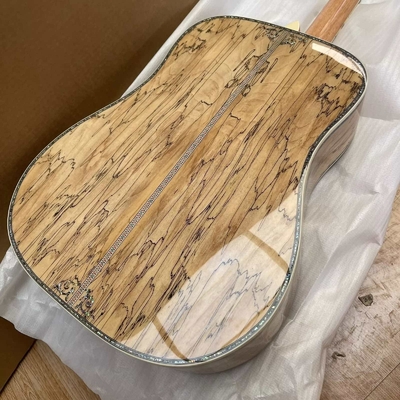 Custom Maple 41 Inch D Type Acoustic Guitar Abalone Inlays Ebony Fingerboard supplier