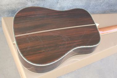 Ebony fretboard acoustic guitar AAA solid top acoustic electric guitar OEM round body custom guitar supplier