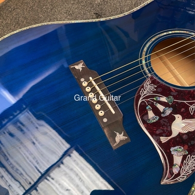 Custom GB-Viper Blue Dove Acoustic Guitar 41 Inches D Body Abalone Inlay Binding supplier
