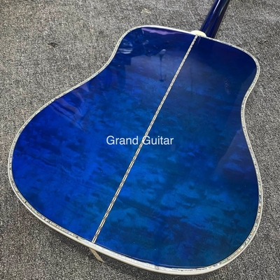 Custom GB-Viper Blue Dove Acoustic Guitar 41 Inches D Body Abalone Inlay Binding supplier