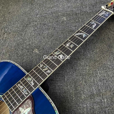 Custom GB-Viper Blue Dove Acoustic Guitar 41 Inches D Body Abalone Inlay Binding supplier
