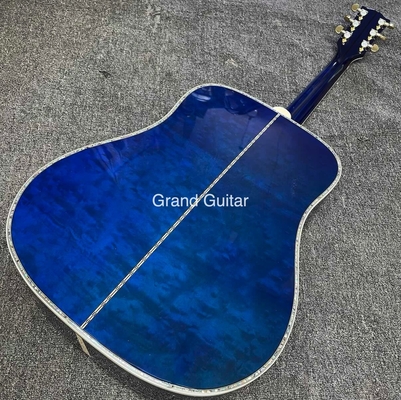 Custom GB-Viper Blue Dove Acoustic Guitar 41 Inches D Body Abalone Inlay Binding supplier