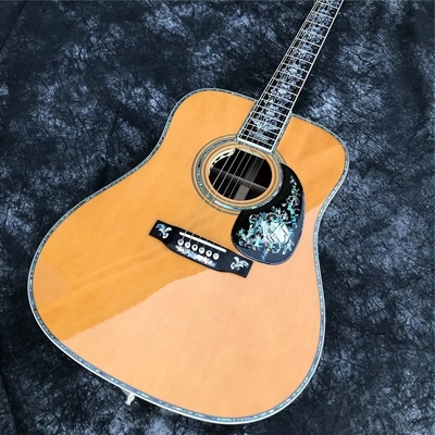 All Solid Wood Retro 41&quot; D Type Acoustic Guitar Abalone Inlay Ebony Fingerboard supplier