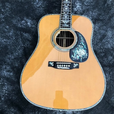 All Solid Wood Retro 41&quot; D Type Acoustic Guitar Abalone Inlay Ebony Fingerboard supplier