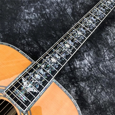 All Solid Wood Retro 41&quot; D Type Acoustic Guitar Abalone Inlay Ebony Fingerboard supplier