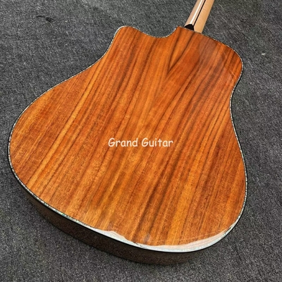 41 Inch Gloss Finishing 12 Strings Flamed Maple Neck Solid KOA Wood Acoustic Guitar Steel String Musical Instrument for Sale supplier
