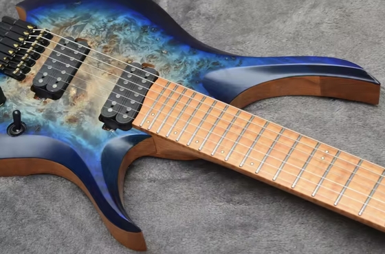 2025 Fanned Frets 7 Strings Headless Electric Guitar supplier
