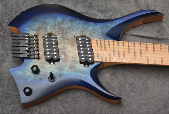 2025 Fanned Frets 7 Strings Headless Electric Guitar supplier
