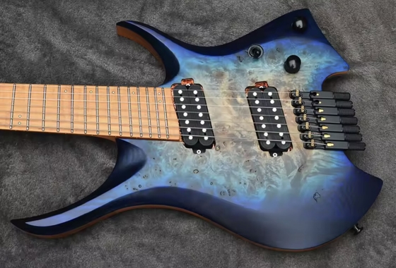 2025 Fanned Frets 7 Strings Headless Electric Guitar supplier