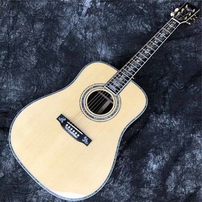 Custom Martin Style Deluxe D-100AA All Solid Wood 41 Inch D Type Spruce Acoustic Guitar Abalone supplier