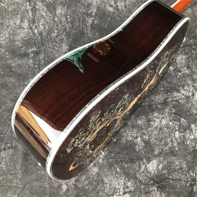Custom Martin Style Deluxe D-100AA All Solid Wood 41 Inch D Type Spruce Acoustic Guitar Abalone supplier
